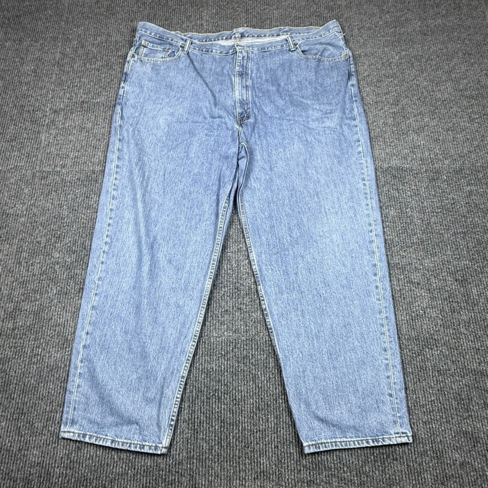 Levis 550 Relaxed Fit Blue Denim Jeans Mens 48x30 Medium Wash Tapered Leg